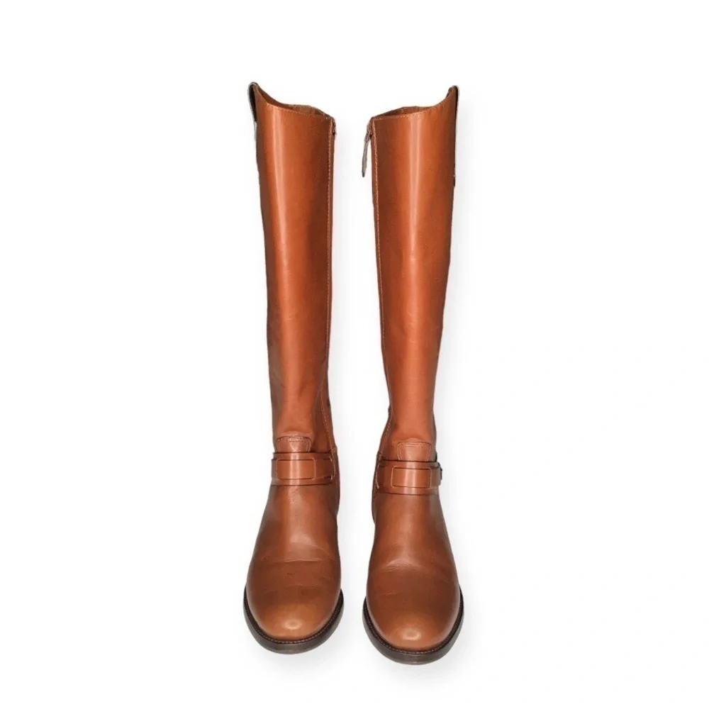 Tory Burch Colton Leather Riding Knee High Boots in Almond Size 7. - Picture 3 of 13